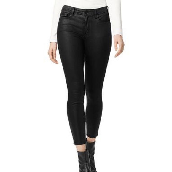 Social Standar by Sanctuary Women's Faux Leather Ankle Skinny Jeans Size 14 Blac - Picture 1 of 14